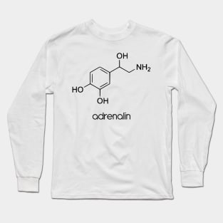 Adrenalin Chemical Molecule Formula Long Sleeve T-Shirt